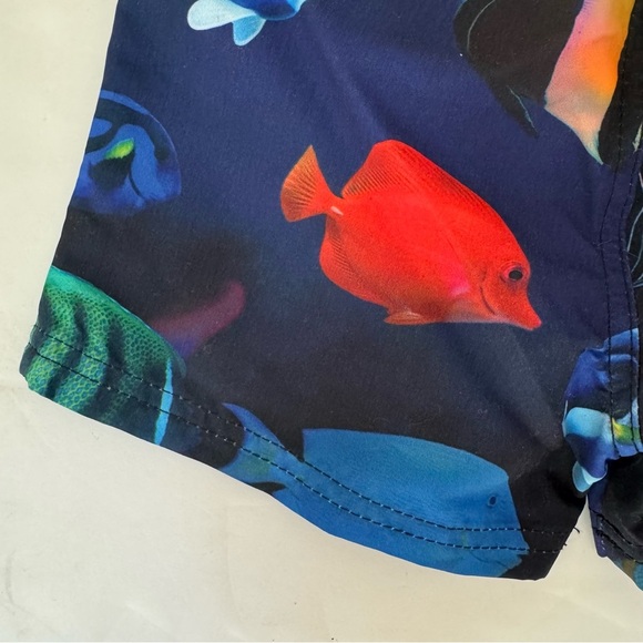 NWT PAUL SMITH Baby Swim Shorts Bathing Suit Ocean Tropical Fish Print Size 6M - Picture 8 of 12